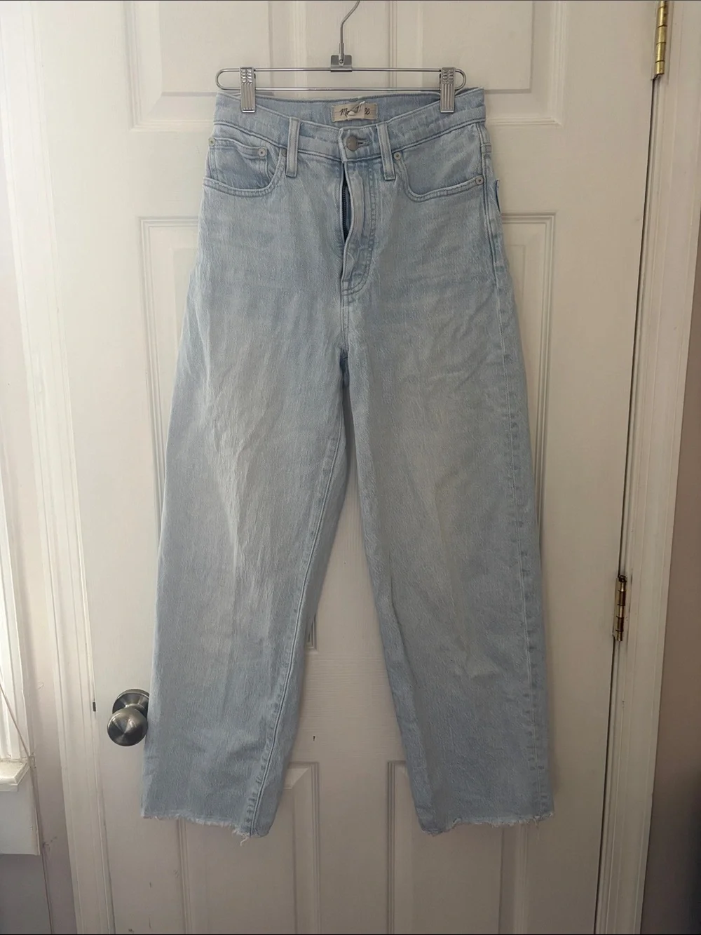 Madewell Light Blue High-Rise Straight Leg Jeans